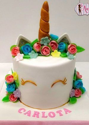 Tarta unicornio fondant