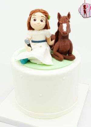 Tarta de comunión personalizada con caballos