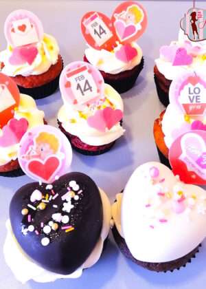 Cupcakes corazón de chocolate San Valentín