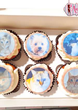Cupcakes con fotos de mascotas