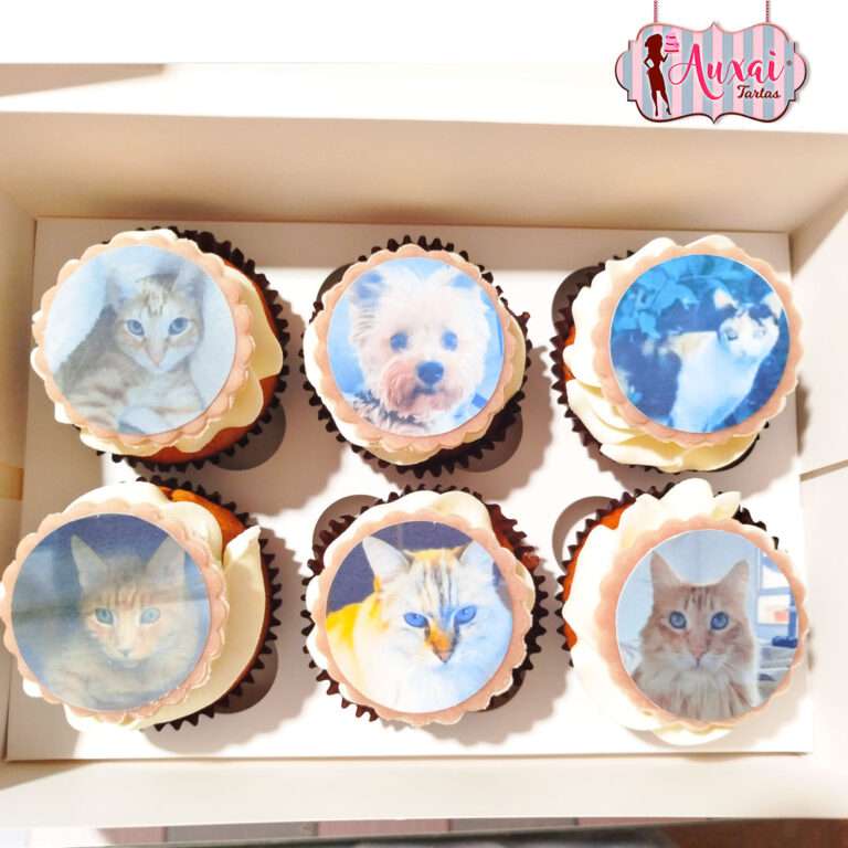 Cupcakes con fotos de mascotas