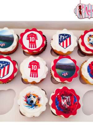 Cupcakes fútbol Atlético de Madrid