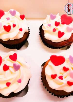Cupcakes sencillos San Valentín
