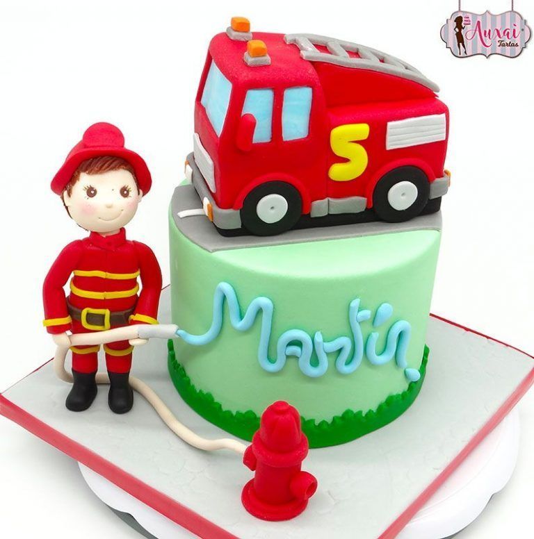 Tarta Bombero infantil