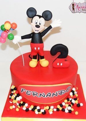 Tarta Disney Mickey Mouse con globos
