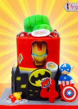 Tarta Super Héroes de 2 pisos