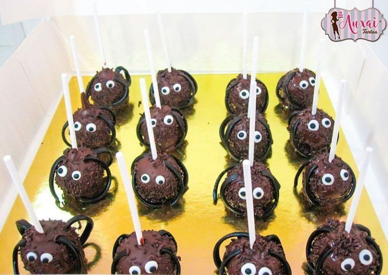 Cakepops arañas Halloween