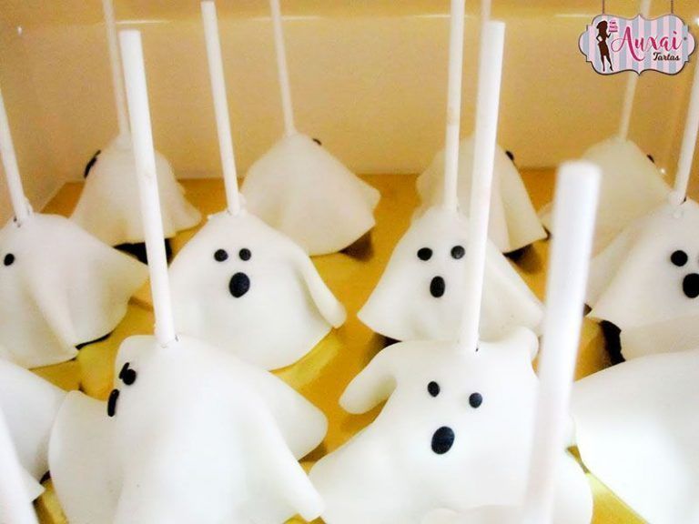 Cakepops fantasmas Halloween