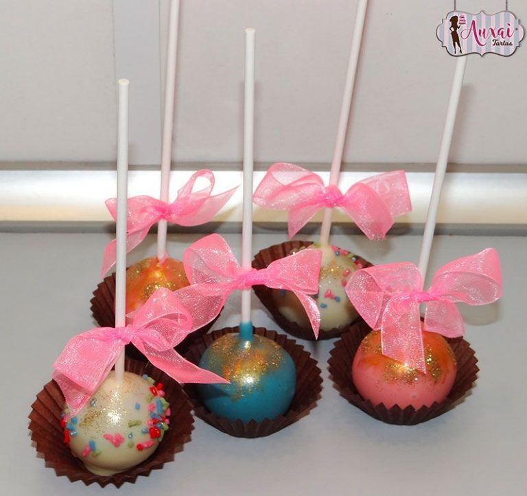 Cakepops tonos metálicos