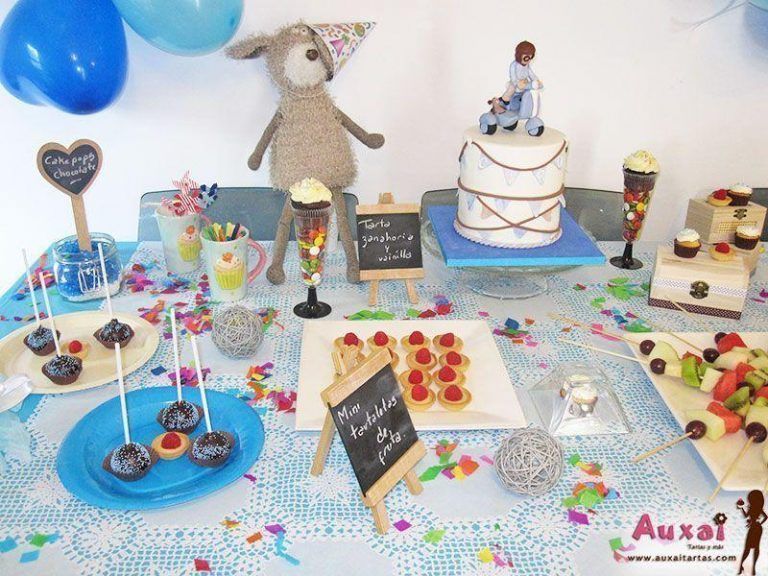 Mesa dulce segundo cumpleaños niño