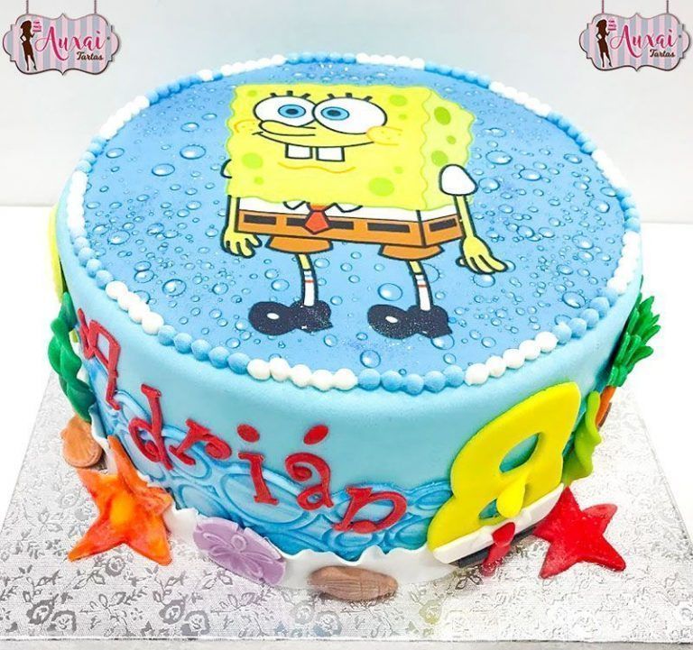 Tarta papel de azúcar Bob Esponja