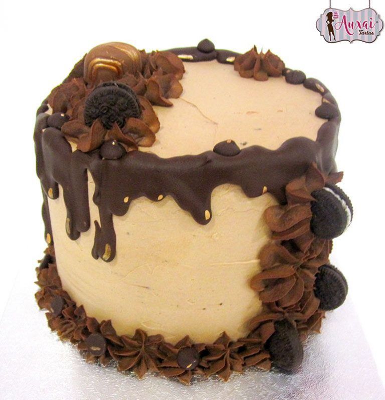 Tarta Drip cake mini oreos - sin fondant