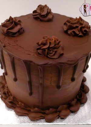 Tarta drip cake choco sin fondant pastel personalizado Madrid