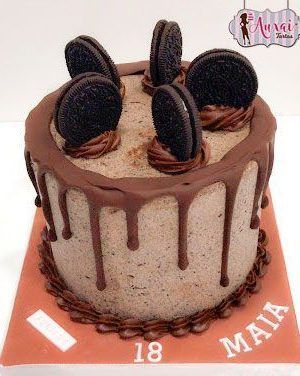 Tarta drip cake oreo sin fondant pastel personalizado Madrid