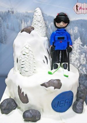 Tarta esquiador personalizada