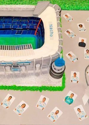 Tarta fútbol estadio Santiago Bernabéu