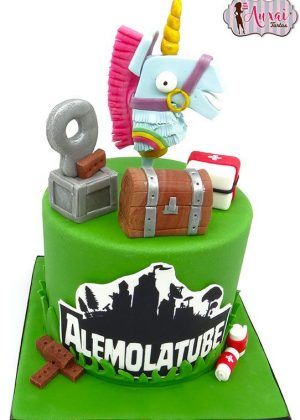 Tarta Fortnite Unicornio