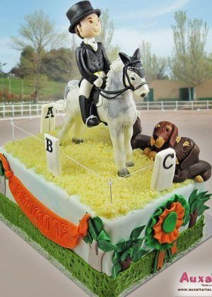 Tarta doma de caballos con Jinete
