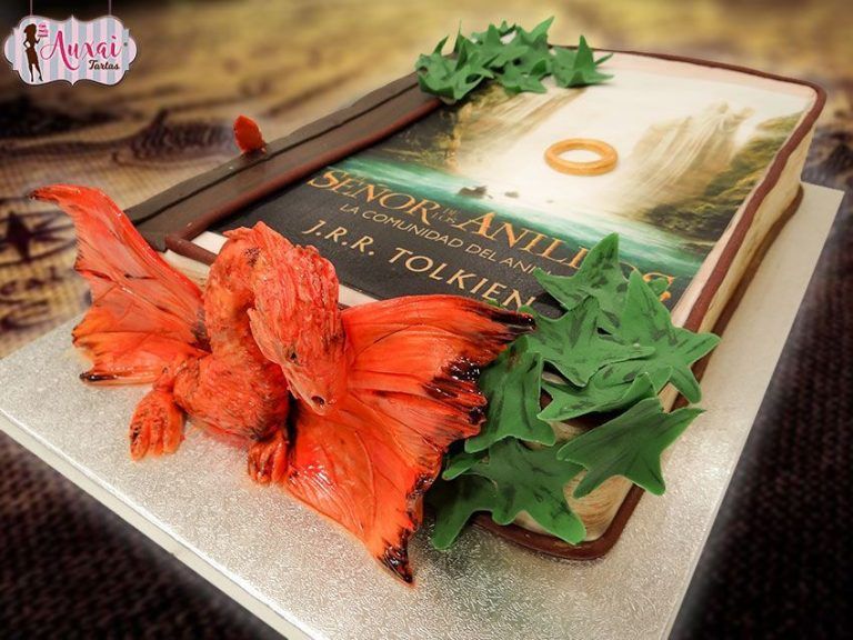 Tarta libro papel de azúcar Señor de los Anillos