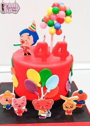 Tarta Payaso Plim Plim papel de azúcar