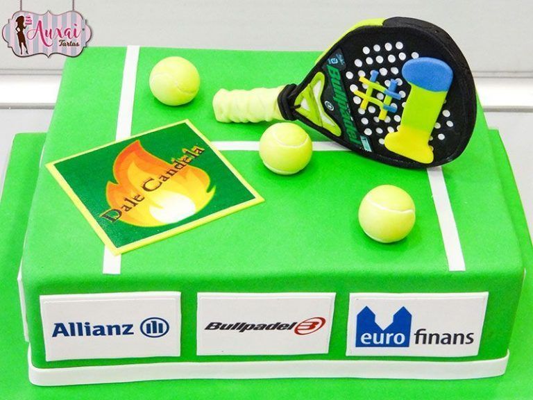 Tarta pista pádel personalizada