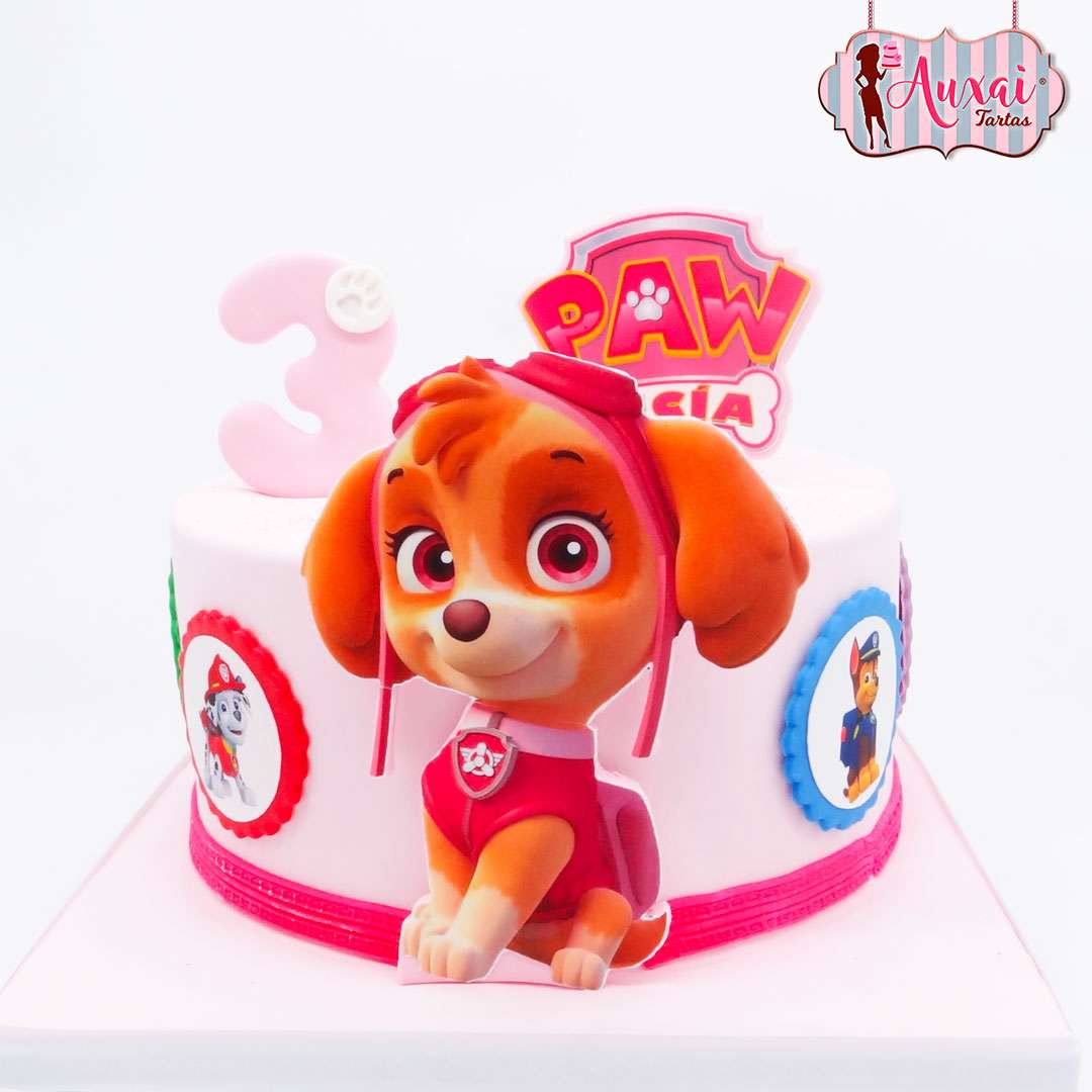 Tarta papel de azúcar Skye Patrulla Canina - Imagen 2