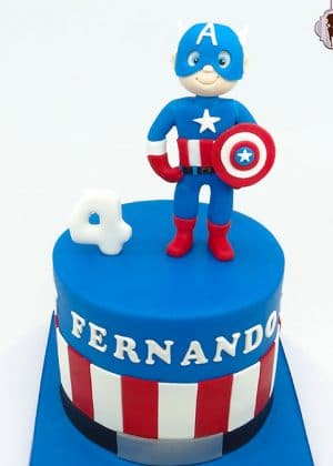 Tarta Super Héroes Capitán América