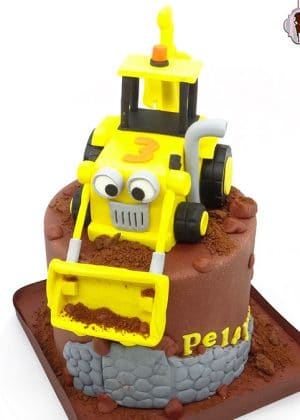 Tarta excavadora infantil