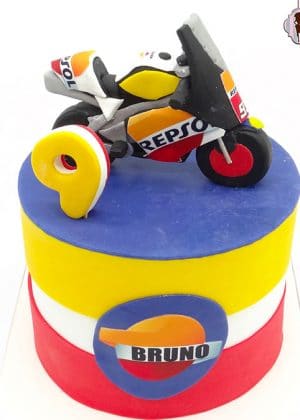 Tarta moto de carreras