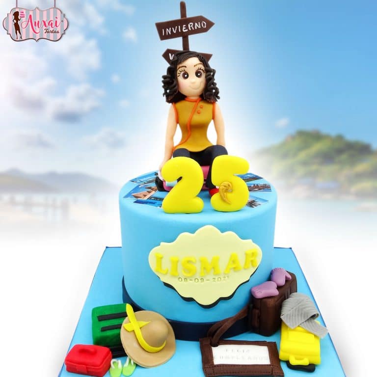 Tarta de Viajes Joven Viajera