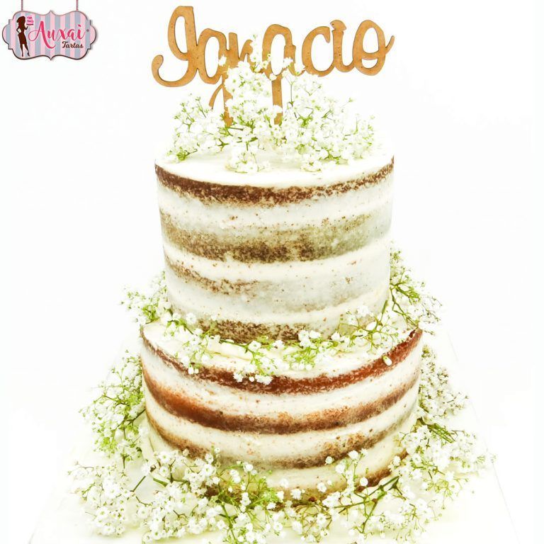 Tarta de Bautizo flores paniculata
