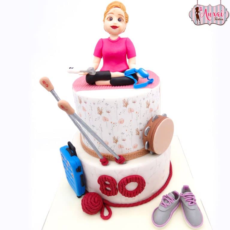 Tarta de cumpleaños temática de Yoga