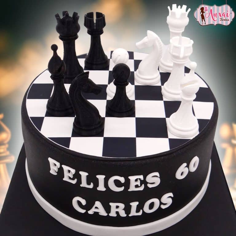 Tarta temática personalizada de Ajedrez