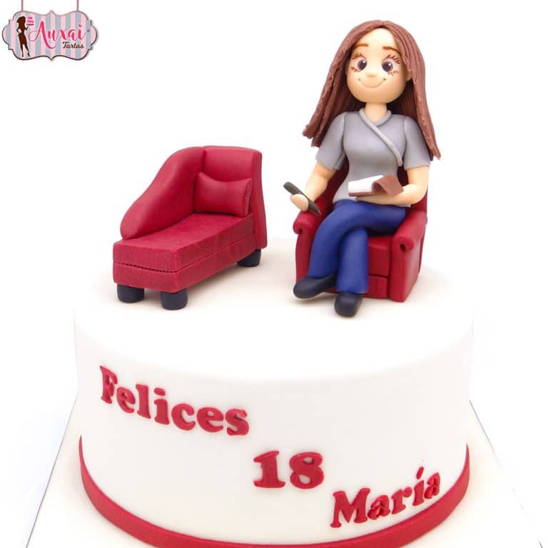 Tarta temática Psicóloga y diván