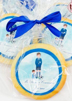 Galletas de comunión azules niño