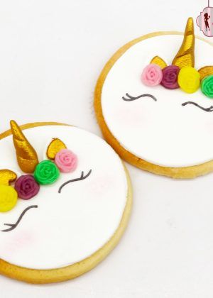 Galletas personalizadas cuerno de unicornio