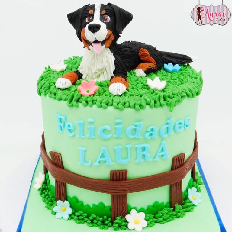 Tarta perro Boyero de Berna