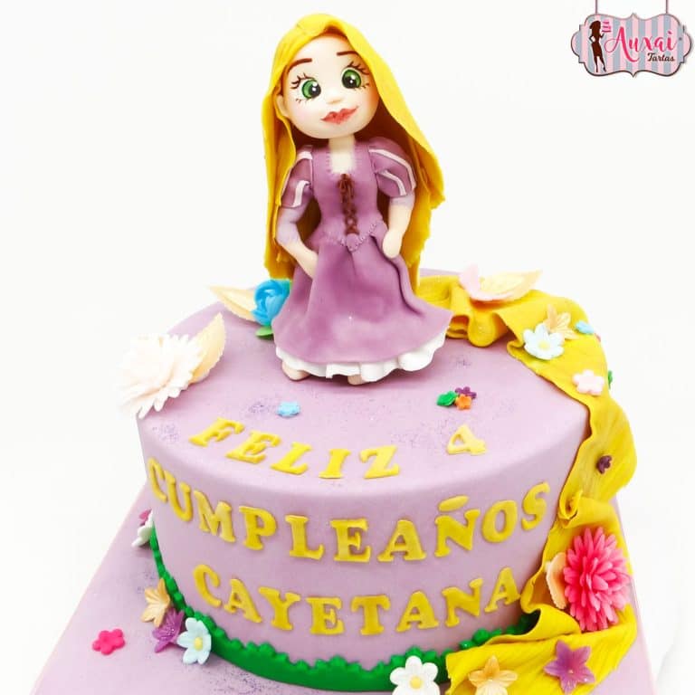 Tarta de cumpleaños personalizada de Rapunzel
