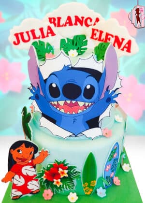 Tarta personalizada infantil Stitch y Lilo