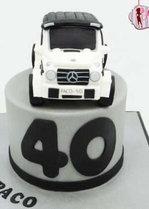 Tarta coche mercedes 4 x 4