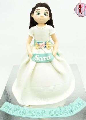 Tarta comunión niña 3D