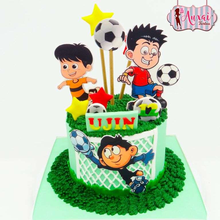 Tarta infantil futbol papel de azúcar