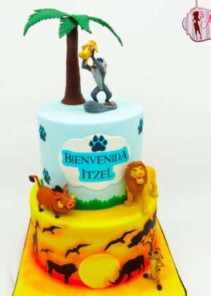 Tarta Disney Rey León baby shower