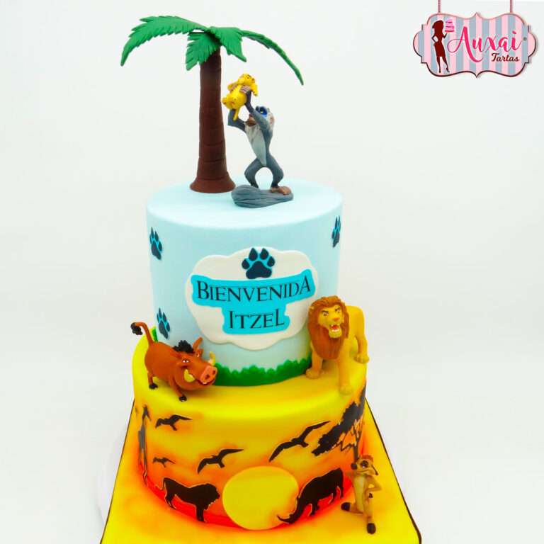 Tarta Disney Rey León baby shower