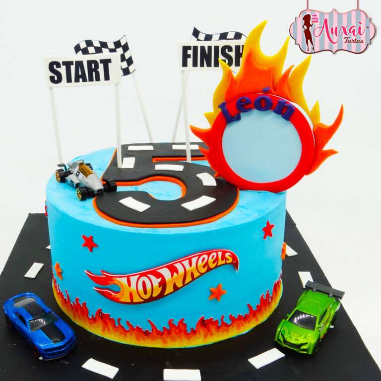 Tarta Hot Wheels papel de azúcar