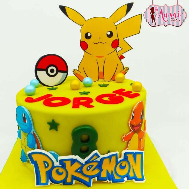 Tarta Pokemon Pikachu papel de azúcar