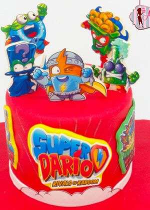 Tarta Superzings papel de azúcar