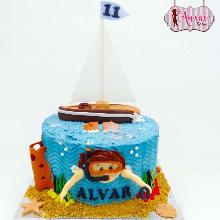 Tarta infantil buceador