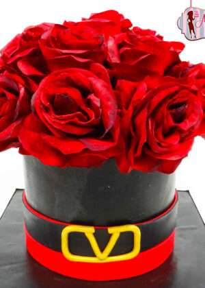 Tarta caja de rosas
