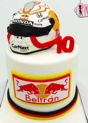 Tarta casco moto